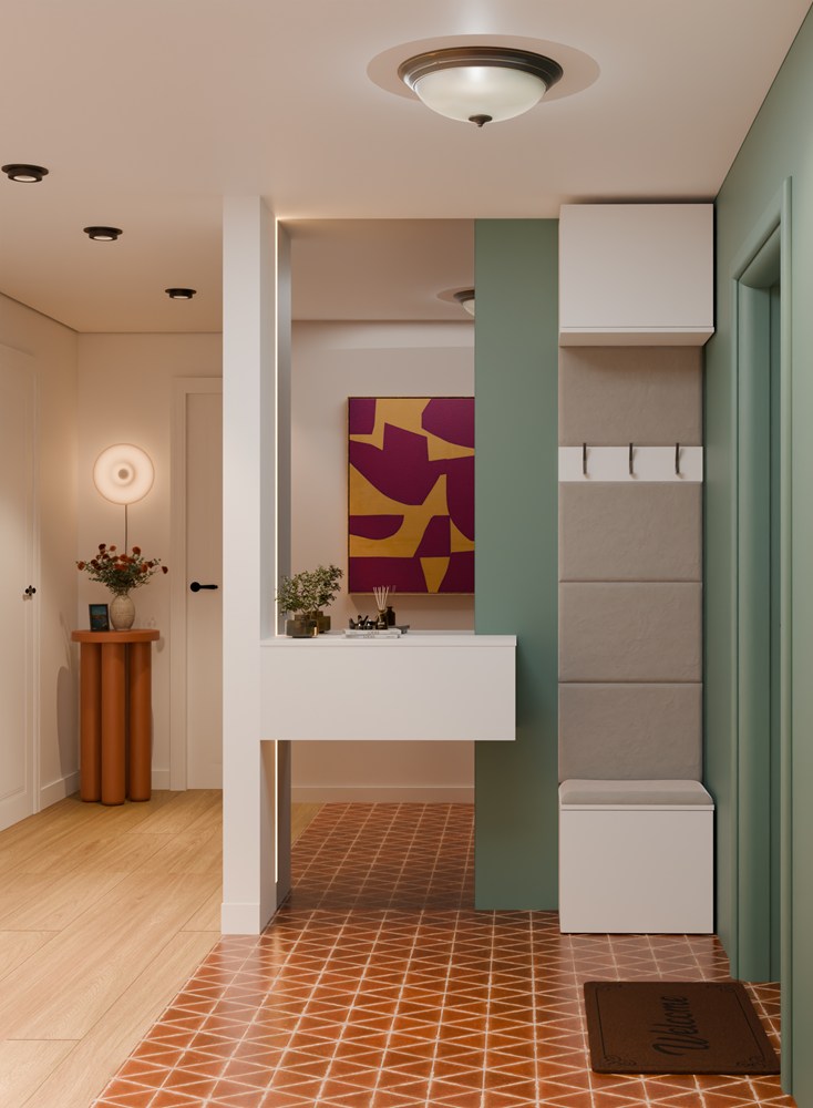 GARDEROBENPANEEL HAGA 1W Schrank für Flur WEISS 238x50x35 cm – Produktabbildung 2