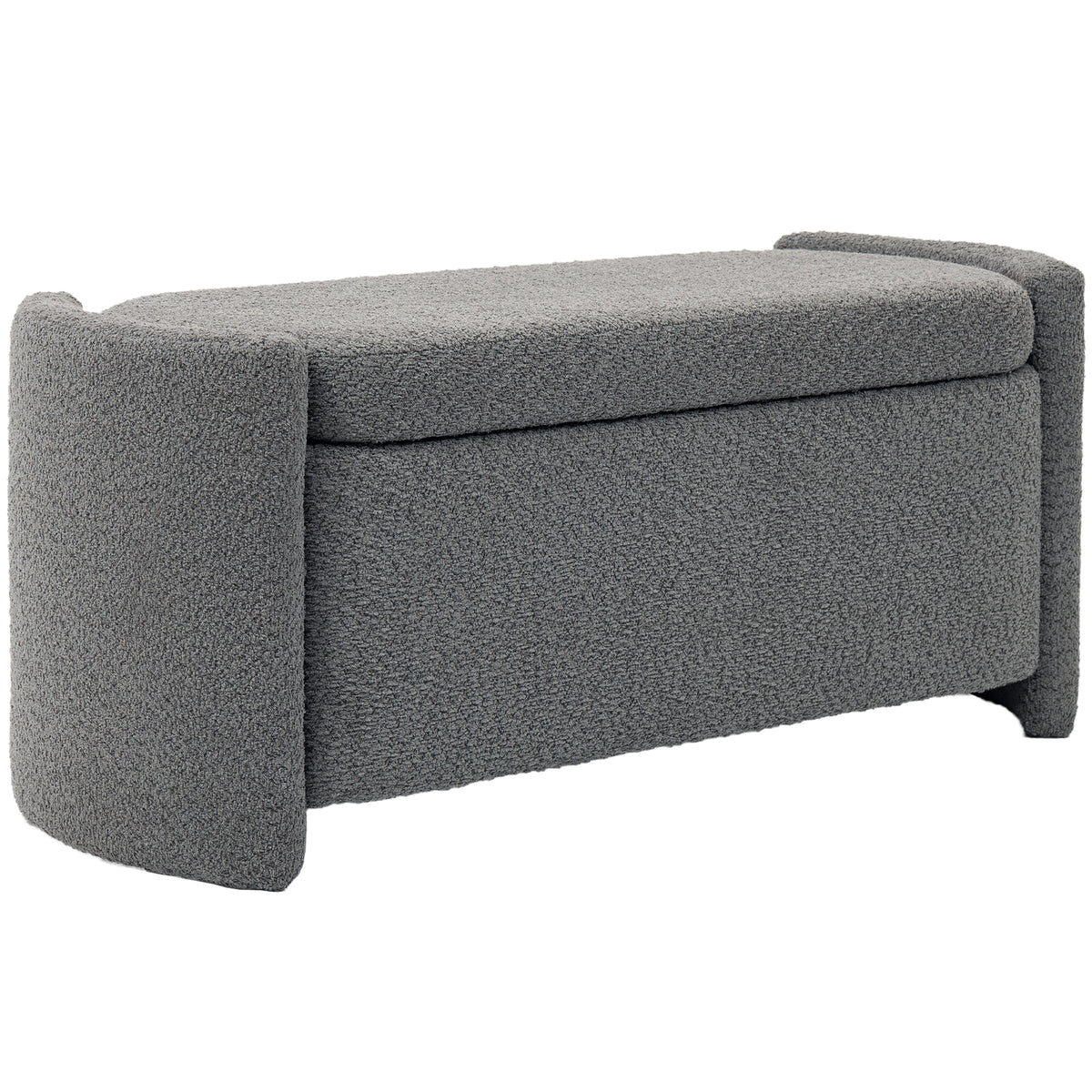 HOMCOM Sitzbank mit Stauraum Flurbank Schuhbank, gepolstert, 105 cm x 44 cm x 45,5 cm. Grau