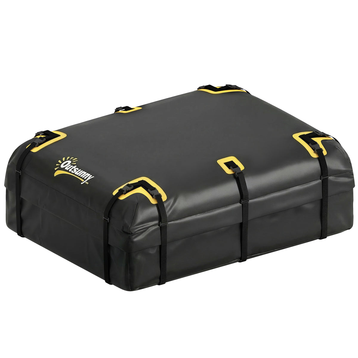 Outsunny Auto Dachbox 21 Kubikfuß Faltbar Wasserdicht Dachgepäckträger mit Anti-Rutsch-Matte 10