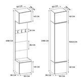 Garderobe HAGA III/2Sz1W EICHE ARTISAN 2x Schrank + Kleiderpaneel – Produktabbildung 9