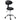 HOMCOM Rollhocker höhenverstellbar mit Rückenlehne Drehhocker 83-98 cm Arbeitshocker 360° drehbar für Büro