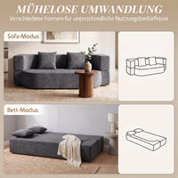 HOMCOM Schlafsofa, Bodensofa ohne Gestell mit dickem, hochdichtem Schaumstoff, breitem und tiefem Sitz – Produktabbildung 4