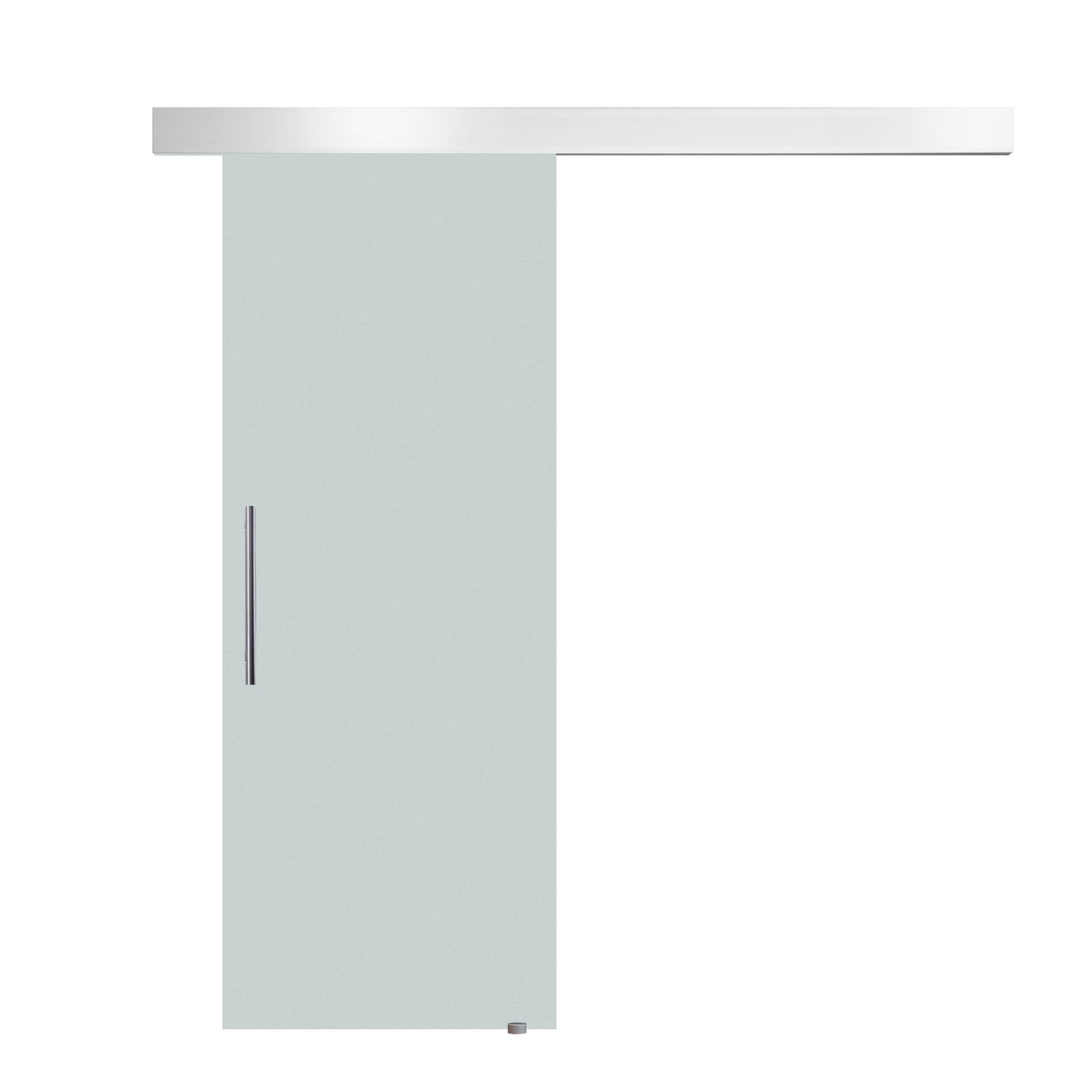 HOMCOM Glasschiebetür mit Griffstange, einseitig satiniert, 90 x 205 cm
