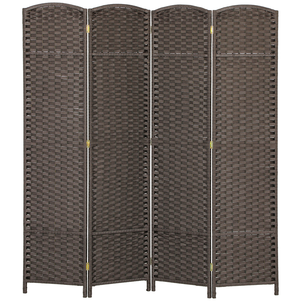 HOMCOM 4-teiliger Raumtrenner, Faltbarer Sichtschutz, Sichtschutzwand für Wohnzimmer, Schlafzimmer