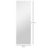 HOMCOM LED Ganzkörperspiegel, dimmbar, rahmenlos, Touch-Steuerung, 40 x 120 cm – Produktabbildung 3