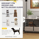 PawHut Hundebox, robust & stilvoll, 100x60x68cm, Walnussholz-Finish & Schwarz – Produktabbildung 5