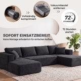 HOMCOM Modulares U-Sofa mit 2 Chaiselongues, Cord-Schlafsofa mit hochdichtem Schaumstoff und – Produktabbildung 7