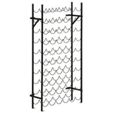 HOMCOM Weinregal für 60 Flaschen Flaschenregal Metall Flaschenhalter 63 x 20,5 x 118 cm Schwarz