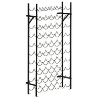 HOMCOM Weinregal für 60 Flaschen Flaschenregal Metall Flaschenhalter 63 x 20,5 x 118 cm Schwarz