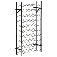 HOMCOM Weinregal für 60 Flaschen Flaschenregal Metall Flaschenhalter 63 x 20,5 x 118 cm Schwarz