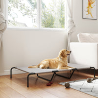 PawHut Hundeliege Outdoor, Erhöhtes Hundebett für große Hunde, mit Stahlrahmen, atmungsaktiv Netzgewebe – Produktabbildung 10