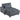 HOMCOM Sofa-Bett mit Kissen, Schaumstoff, zum Bett umwandelbar, Becherhalter, Grau