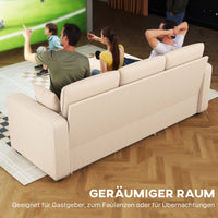 HOMCOM Verstellbares Bettsofa, L-förmiges Gästesofa mit Bettfunktion, Stauraum, Kissen, für Wohnzimmer – Produktabbildung 14