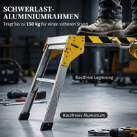 HOMCOM Arbeitsplattform Alu Werkbank Klappbar Arbeitstisch bis 150 kg, Arbeitsbühne mit Griff – Produktabbildung 4