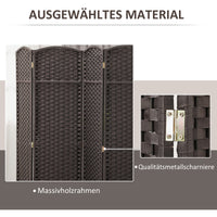 HOMCOM 6-teiliger Raumtrenner, Faltbarer Sichtschutz, Sichtschutzwand für Wohnzimmer, Schlafzimmer – Produktabbildung 6