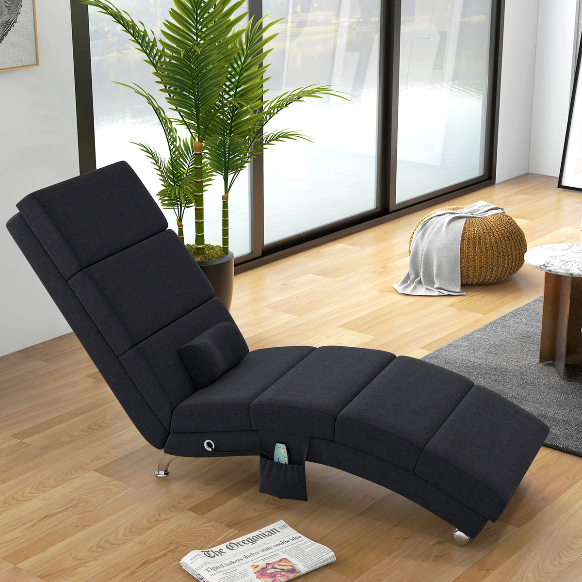 HOMCOM Massagesessel, Relaxsessel, Liegesessel mit 8 Vibrationspunkten, 5 Modi, 56 x 168 x 84 cm – Produktabbildung 2