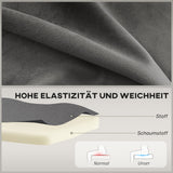 HOMCOM Sofa Retrodesign 2-Sitzer-Sofa, Holzbeine, 117 cm x 56,5 cm x 77 cm, Dunkelgrau – Produktabbildung 5