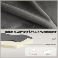 HOMCOM Sofa Retrodesign 2-Sitzer-Sofa, Holzbeine, 117 cm x 56,5 cm x 77 cm, Dunkelgrau – Produktabbildung 5