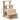 PawHut Haustiertreppe, Kratzbaum, 4 Stufen, Spielball, Häuschen, höhenverstellbar, 60 x 40 x 66 cm, Beige