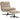 HOMCOM Loungesessel mit Fußhocker, drehbarer Chenille-Sessel mit höhenverstellbarem Fußhocker, dicker