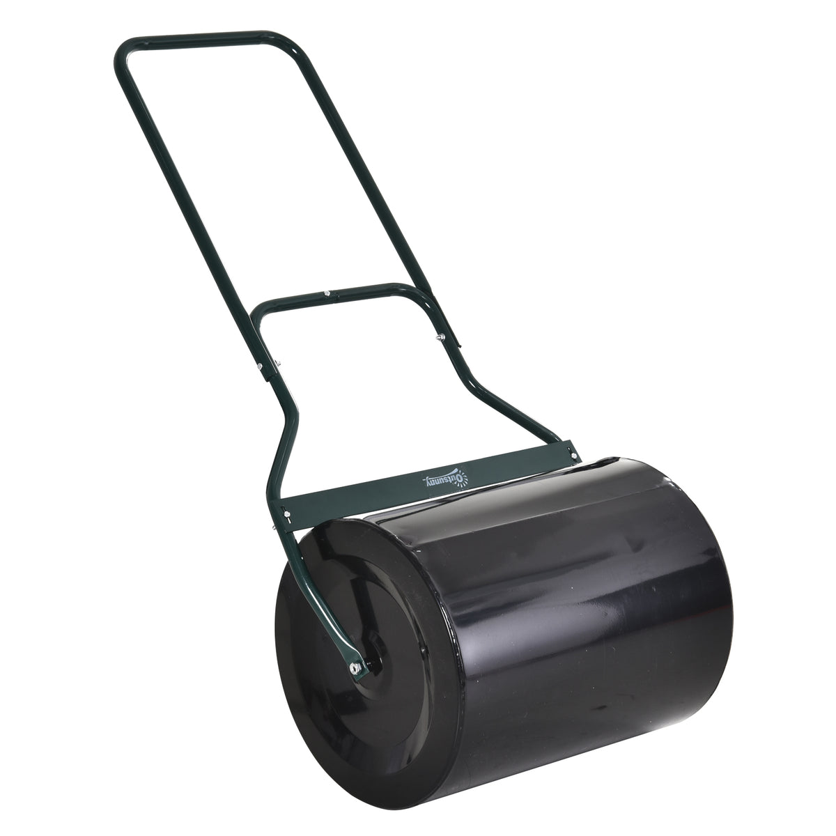 Outsunny Rasenwalze mit U-Griff, Gartenwalze, Gartenrolle, 40 cm Durchmesser, 60 L Wasser-/Sandfüllung