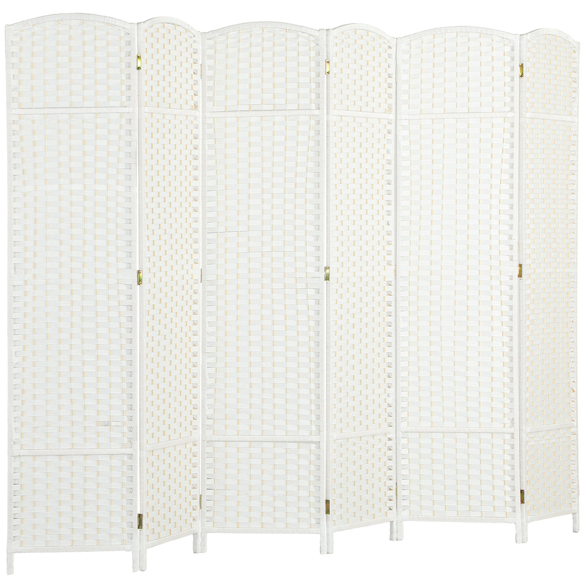HOMCOM 6-teiliger Raumtrenner, Faltbarer Sichtschutz, Sichtschutzwand für Wohnzimmer, Schlafzimmer