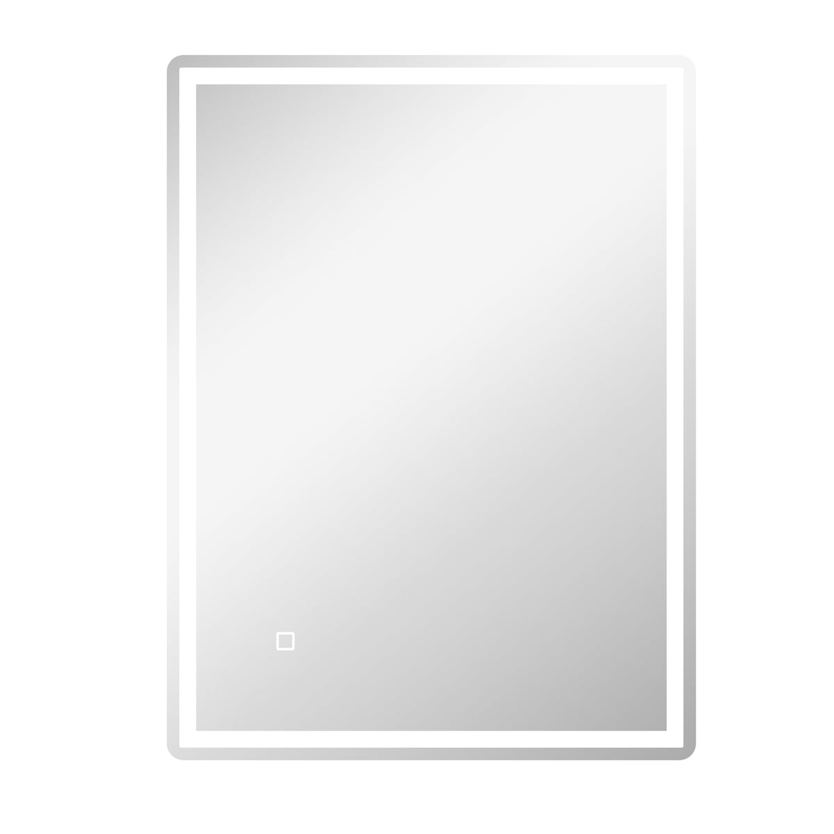 HOMCOM Badspiegel Badezimmerspiegel Wandspiegel LED´s. Ber, gsschalter, Antibeschlagfunktion, 60 x 80 x 4 cm