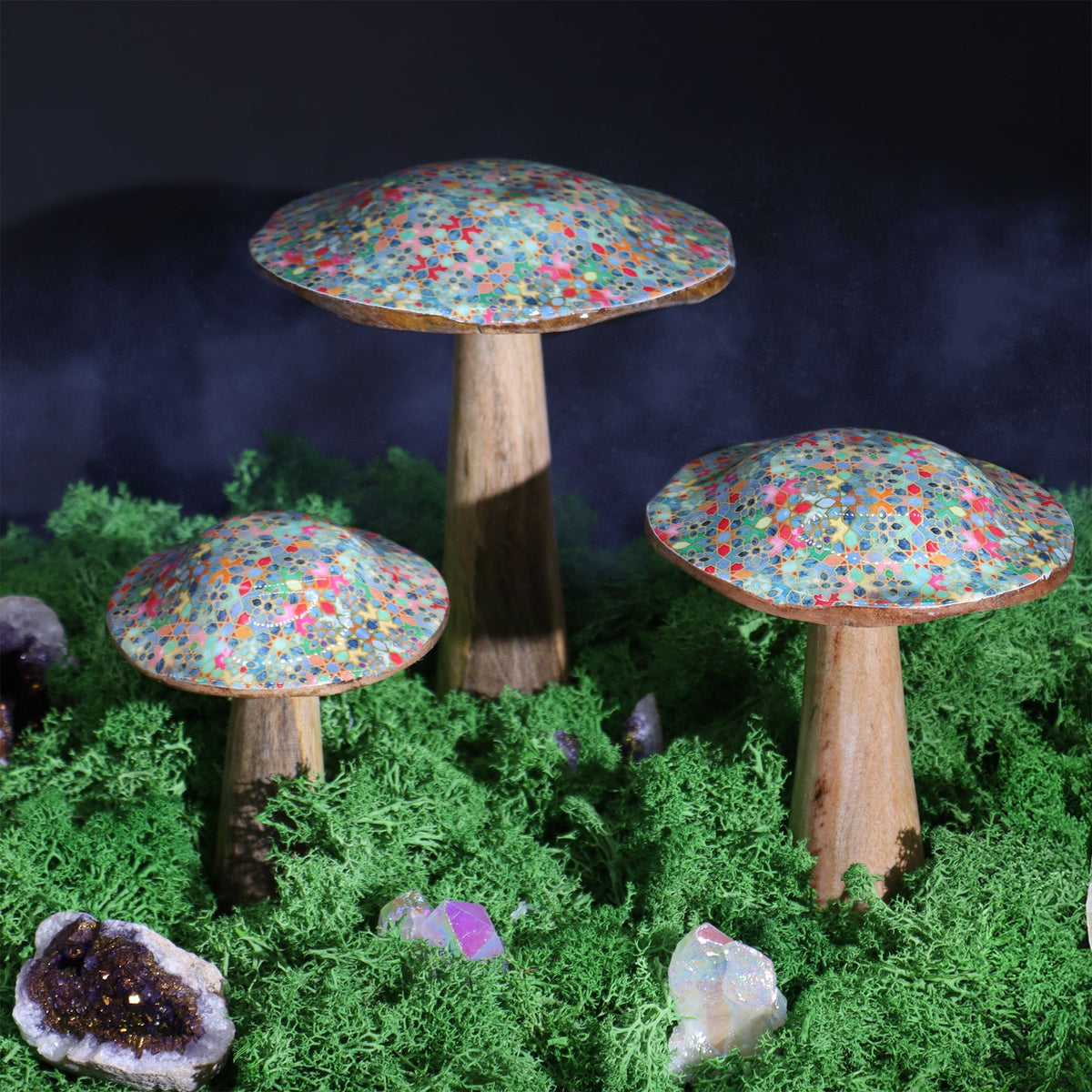 Med Mushroom -  15cm - Mediterranean Tile Pattern