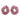Soft Pink - Vintage Glass - Loop - Earrings