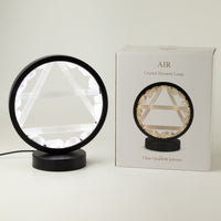 Gemstone Halo Lamp - Air - Clear Quartz & Selenite