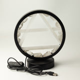 Gemstone Halo Lamp - Air - Clear Quartz & Selenite