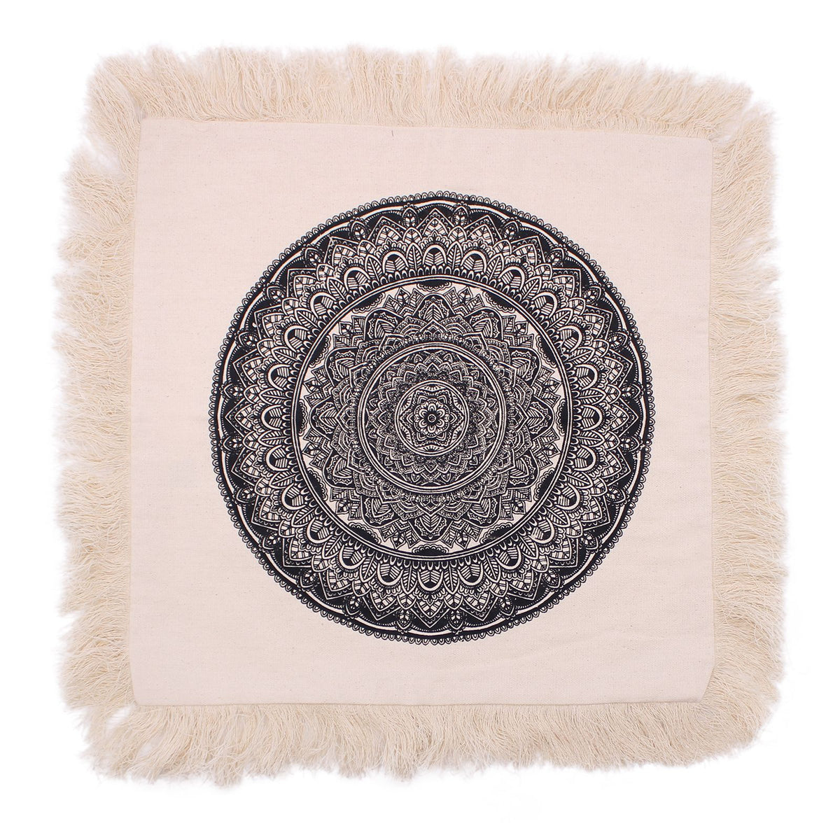 Traditional Mandala  Cushion - 45x45cm - black