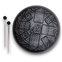 Happy Drum Om Mandala Engraved- 22x15cm