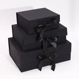 Flat Pack Gift Box - Medium Square (20x18.2x8cm) - Black