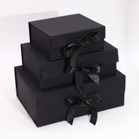 Flat Pack Gift Box - Medium Square (20x18.2x8cm) - Black