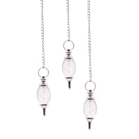 Lingam Shaped Gemstone Pendulum - Rock Quartz