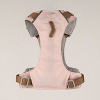 PAW - S (4-8Kg) Dog Step-in Guardian Harness with Reflective Mesh - Soft Pink - Rose Quartz Charm