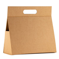 Flat Pack Gift Box - Lrg Hand Box  (28x12.5x26cm) - Brown Craft