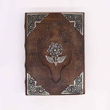 Heafty Brown Tan Book - Zinc Rose Decor - 200 Deckle Edges Pages - 26x18cm