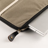 Canvas Large Laptop Pouch - Olive - 30x40cm