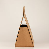 Flat Pack Gift Box - Lrg Hand Box  (28x12.5x26cm) - Brown Craft