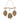 Three Piece Raffa Leaves 46x53cm