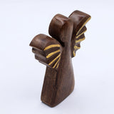 Medium Mango Wood Angel - Gold Decor