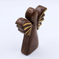 Medium Mango Wood Angel - Gold Decor