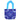 Natural Tye-Dye Cotton Bag (8oz) - 38x42x12cm - Blue Rings - Blue Handle