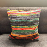 Rag Rug Cushion Covers - 40x40cm - Natural Greens