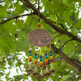 Indian Chimes - Med Tree of Life - Chakra Beads 5 Bells - 10x36cm