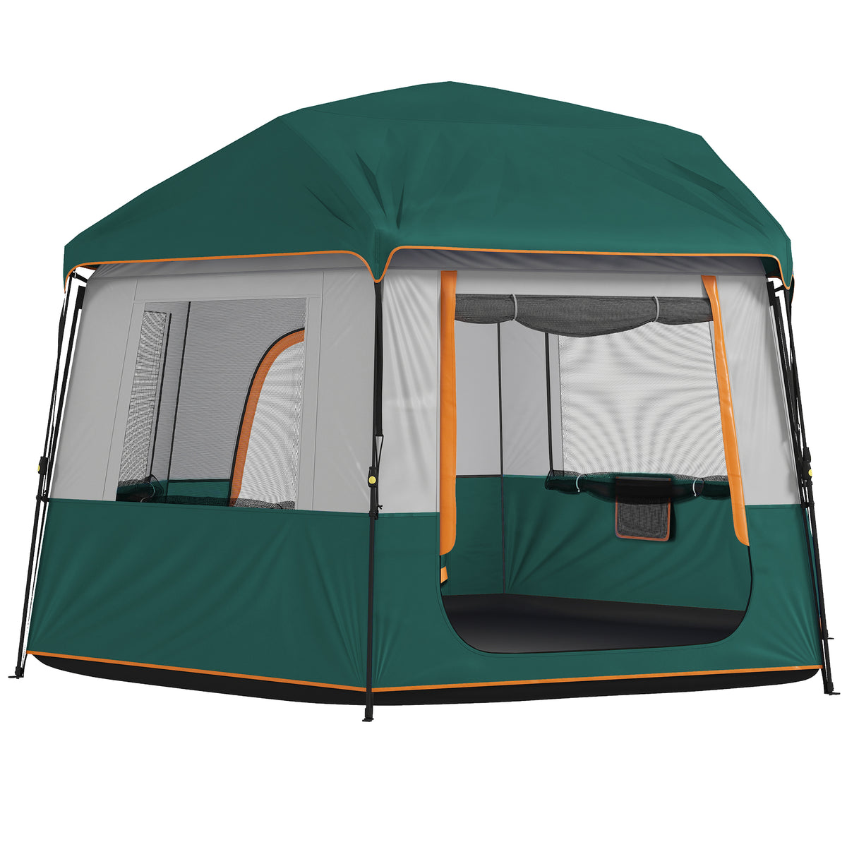 Outsunny Campingzelt für 4-6 Personen stabil 3000mm wasserdicht Familienzelt mit abnehmbarem oberen Abdeckung