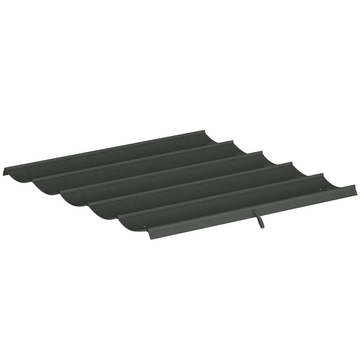 Outsunny Ersatzplane für 3x3m Pavillons, mit Wasserablauflöchern, 2,50 x 2,55 m, Dunkelgrau