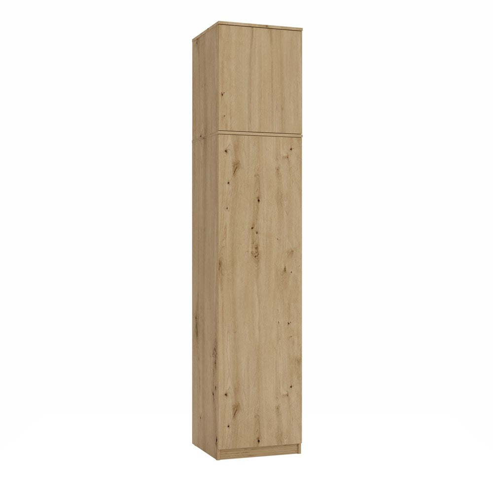 Kleiderschrank mit Aufsatz SD-50 Türen Ablagen EICHE ARTISAN für Garderobe Zimmer Büro